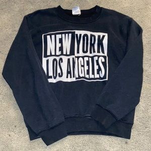 Black crewneck sweatshirt